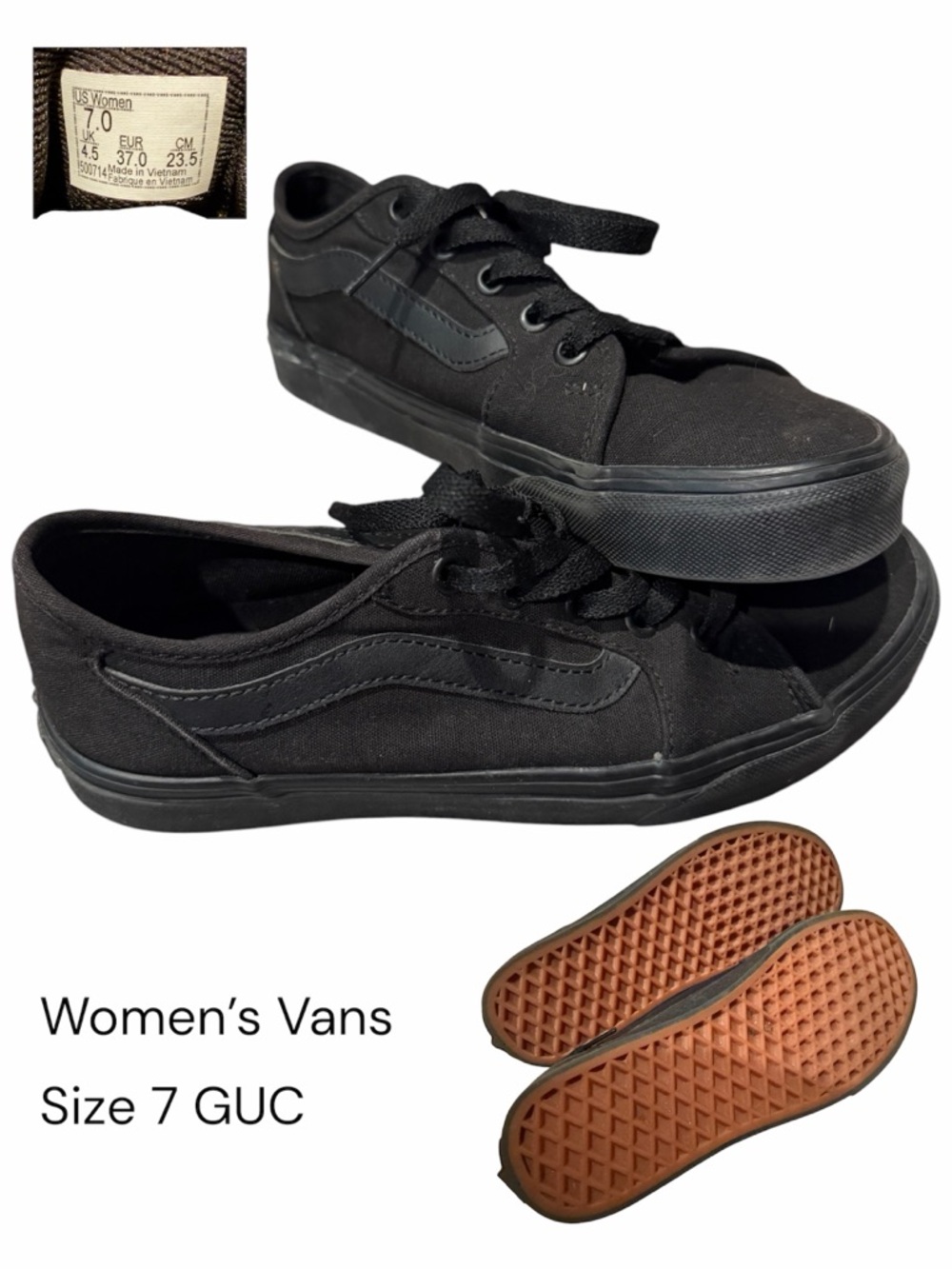 Vans Women’s Authentic Canvas Sneakers in White size 7